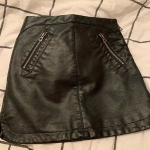 Faux leather skirt